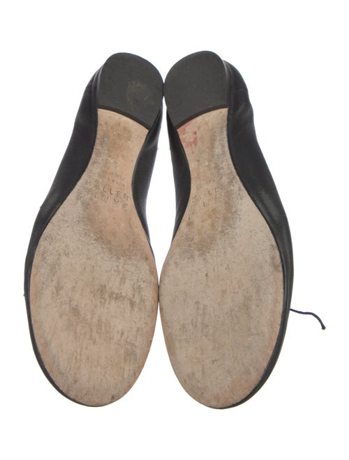 Jamie Haller Leather Bow Accents Ballet Flats