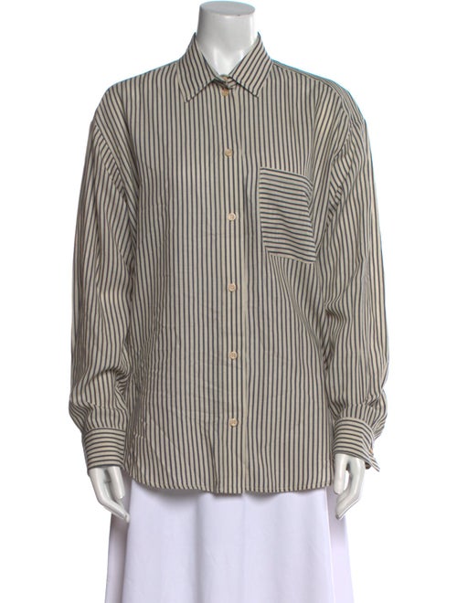 Jamie Haller Striped Long Sleeve Button-Up Top