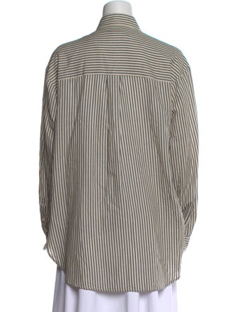 Jamie Haller Striped Long Sleeve Button-Up Top