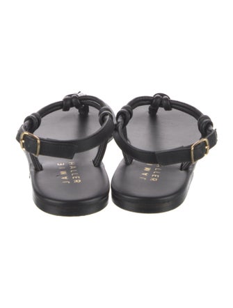 Jamie Haller Leather T-Strap Sandals