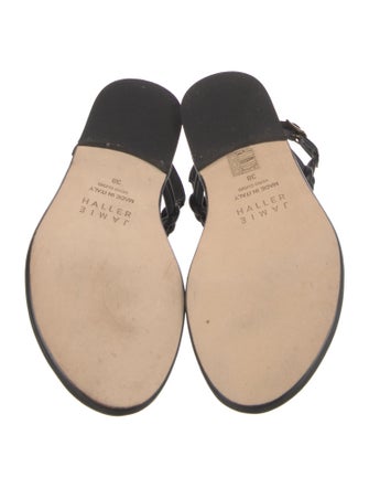 Jamie Haller Leather T-Strap Sandals