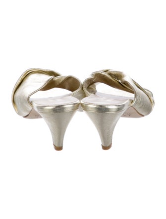 Jamie Haller Leather Glitter Accents Slides