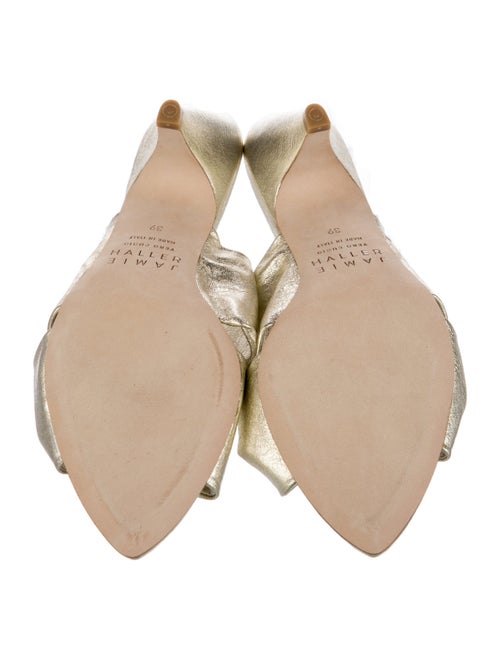 Jamie Haller Leather Glitter Accents Slides