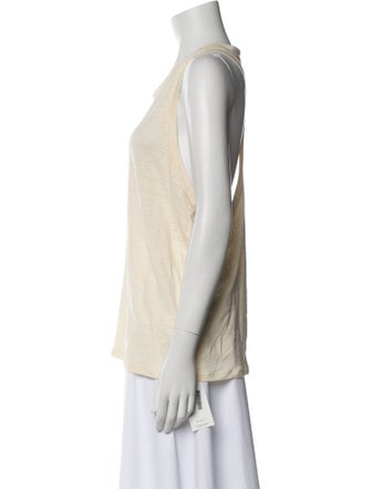 Jamie Haller Linen Scoop Neck Top