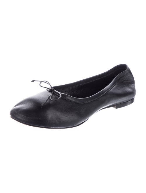 Jamie Haller Leather Bow Accents Ballet Flats