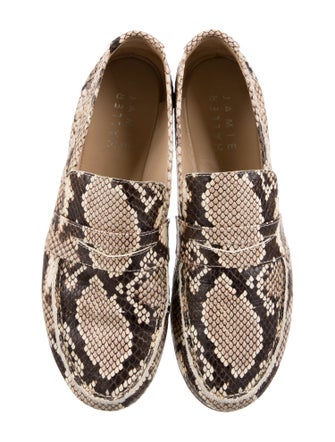 Jamie Haller Leather Animal Print Loafers