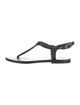 Jamie Haller Leather T-Strap Sandals
