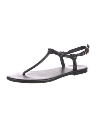 Jamie Haller Leather T-Strap Sandals