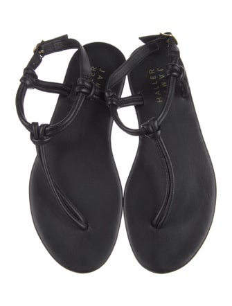 Jamie Haller Leather T-Strap Sandals