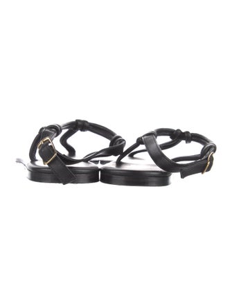 Jamie Haller Leather T-Strap Sandals