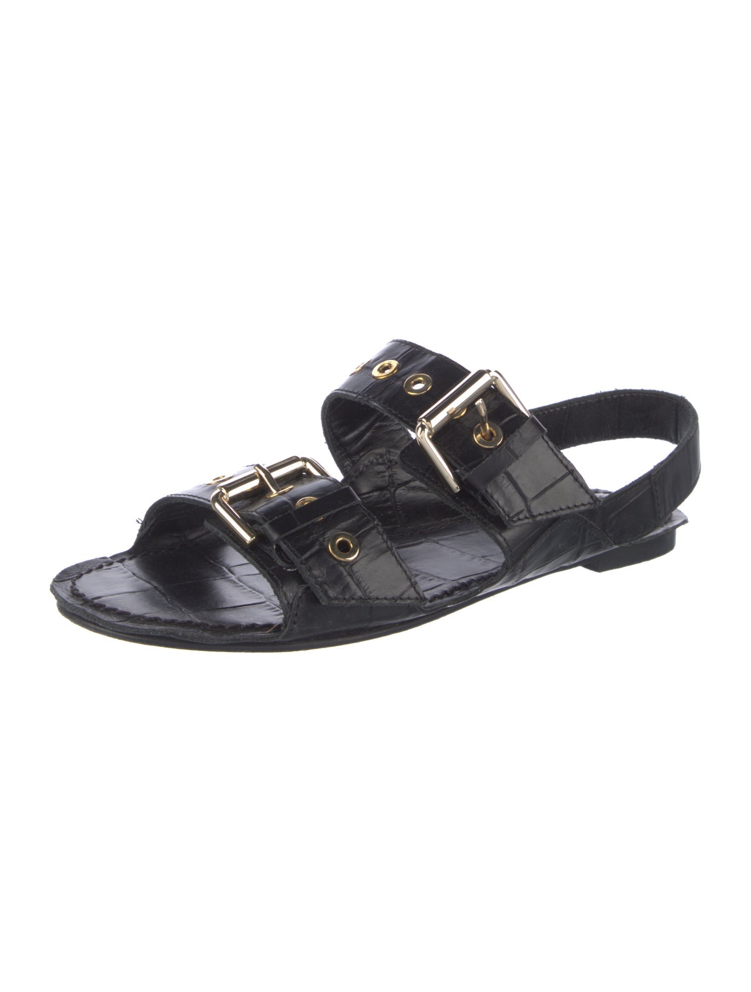 Jamie Haller Embossed Leather Slingback Sandals