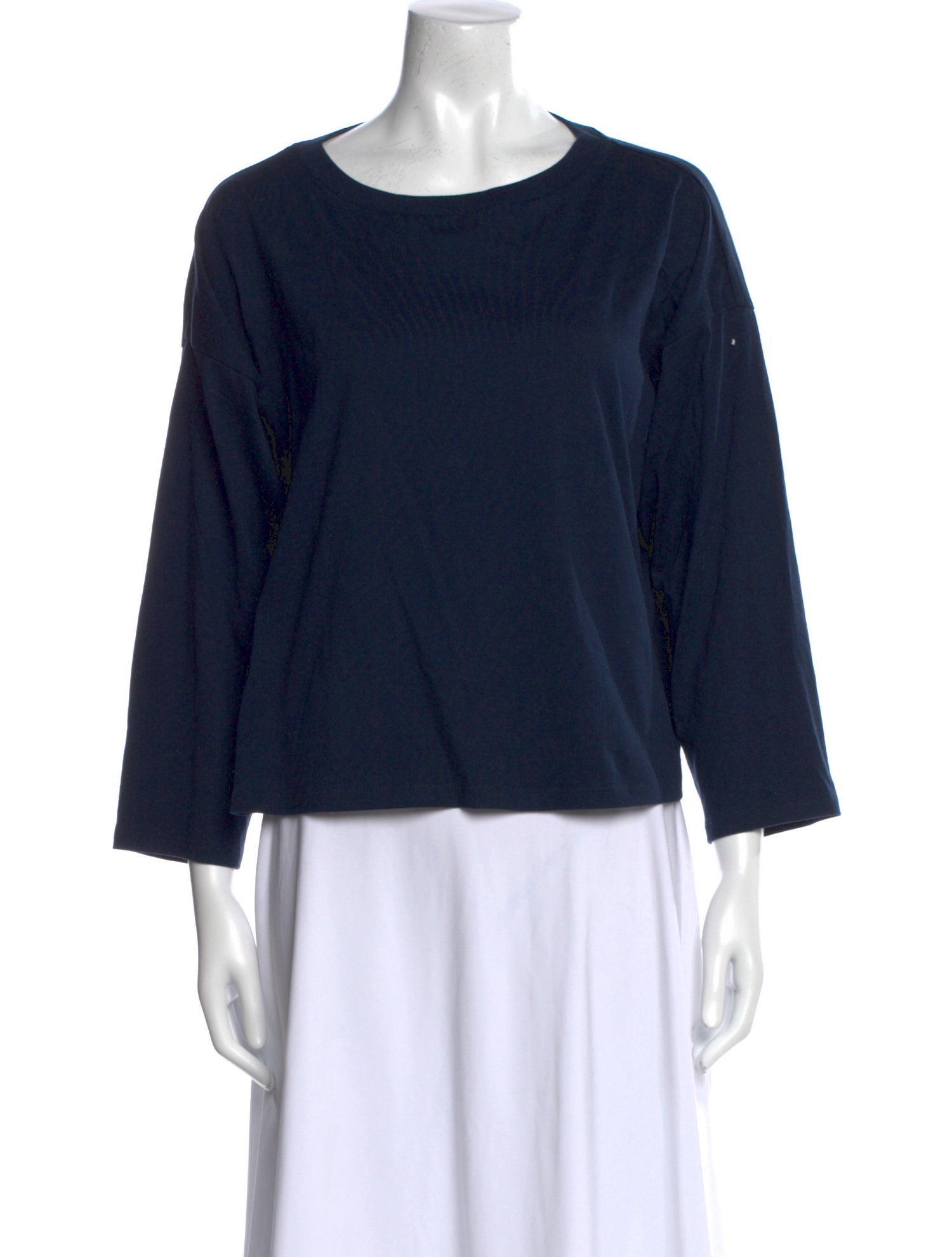 Jamie Haller Bateau Neckline Three-Quarter Sleeve Top