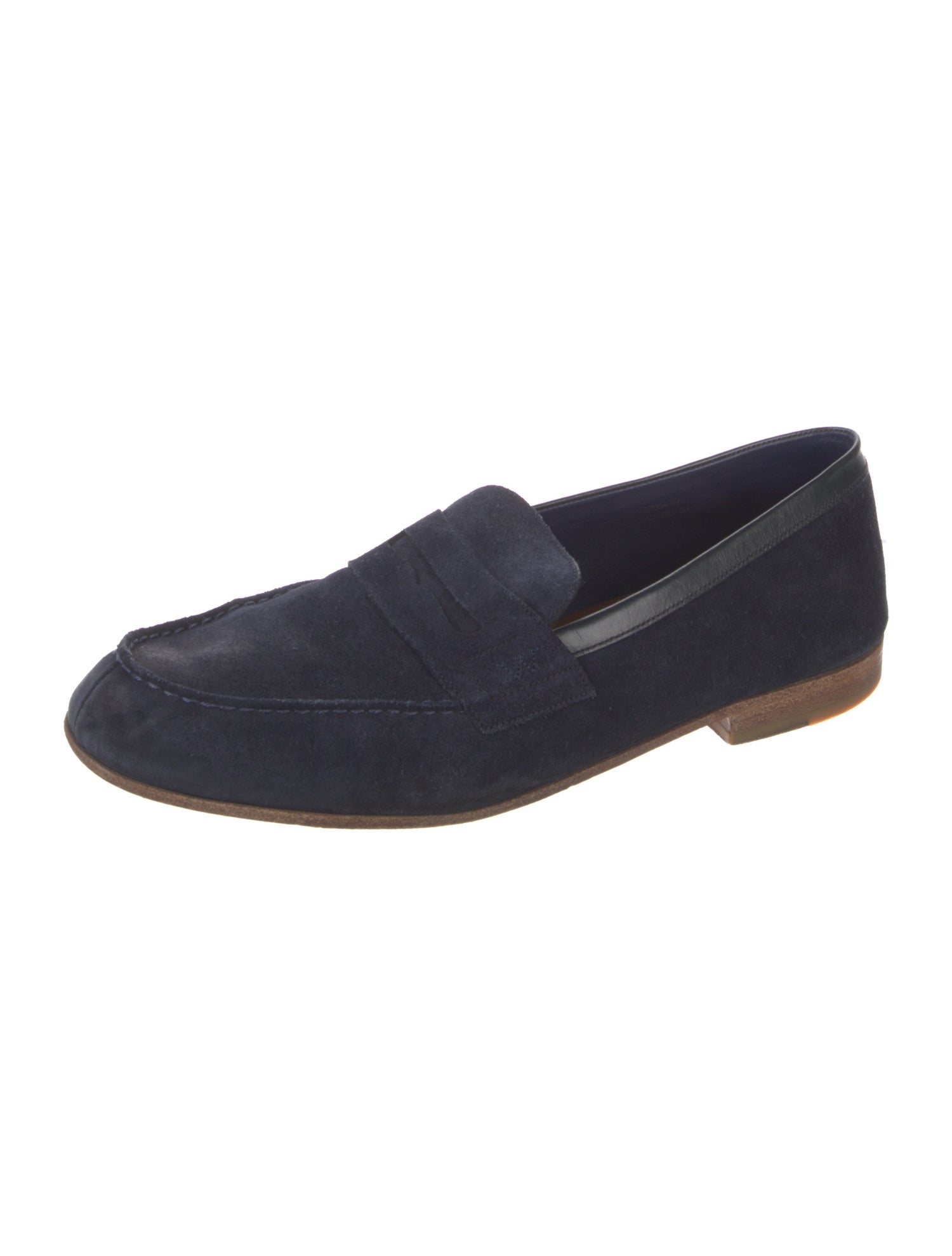 J.M. Weston Suede Dress Loafers