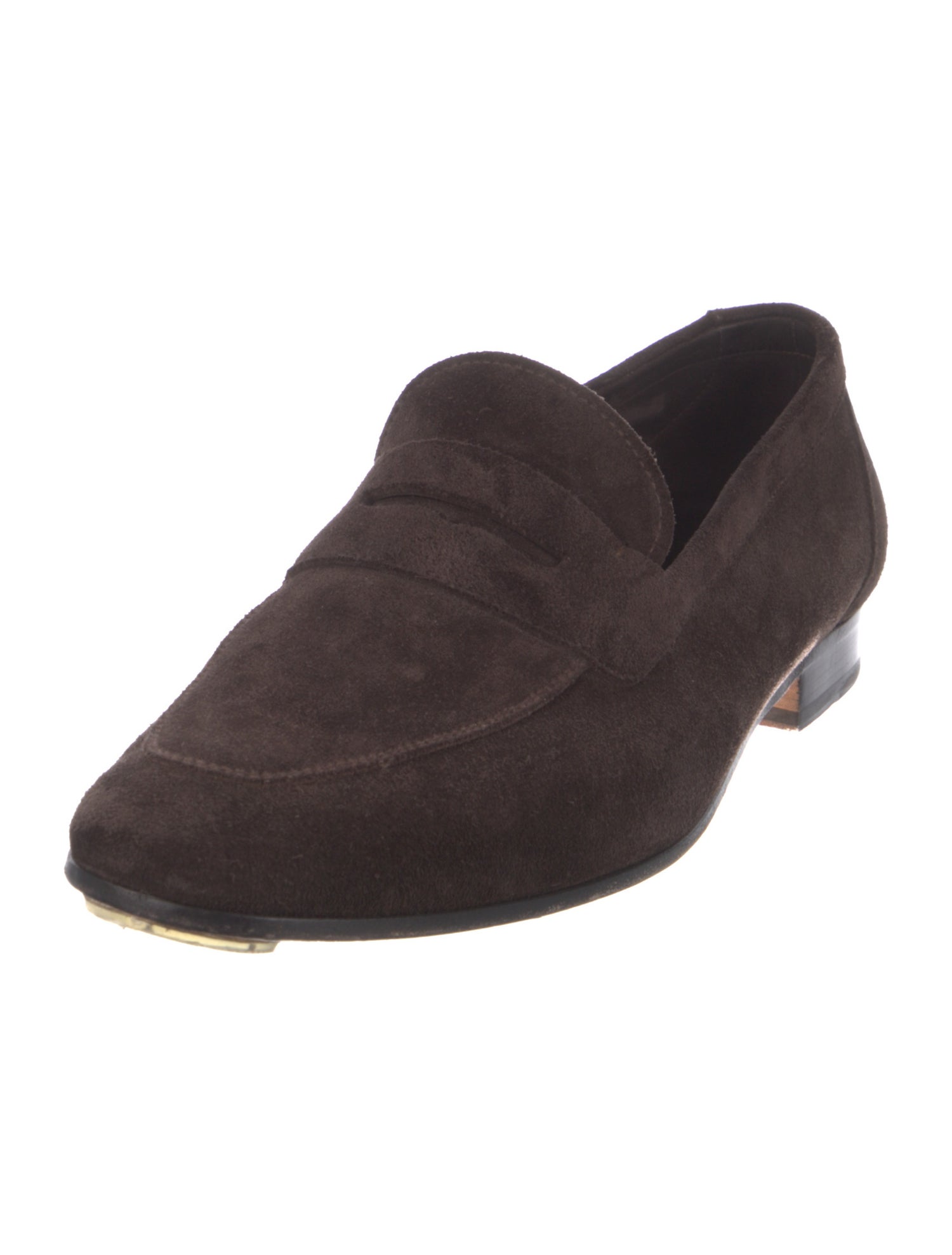 J.M. Weston Suede Dress Loafers