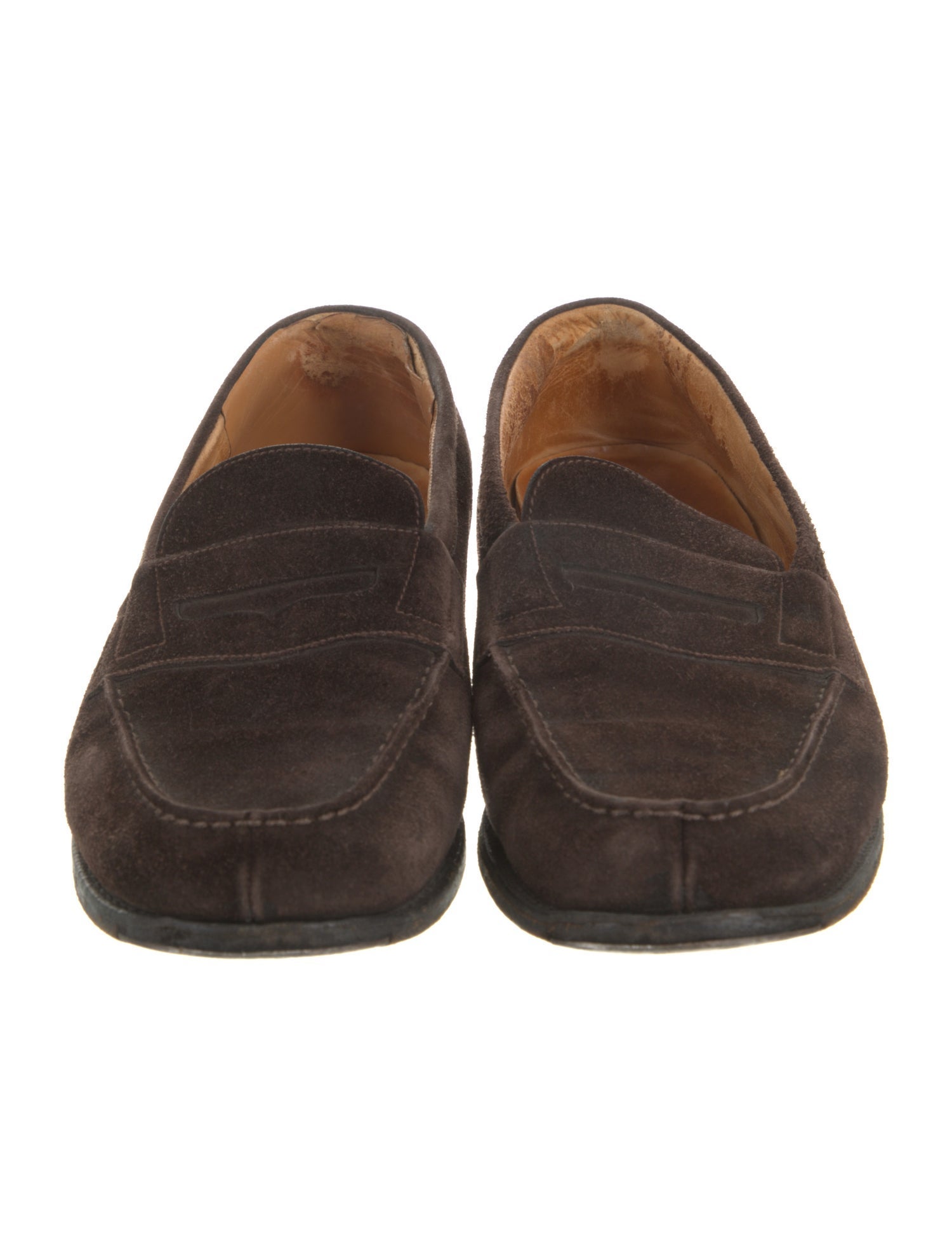 J.M. Weston Suede Dress Loafers