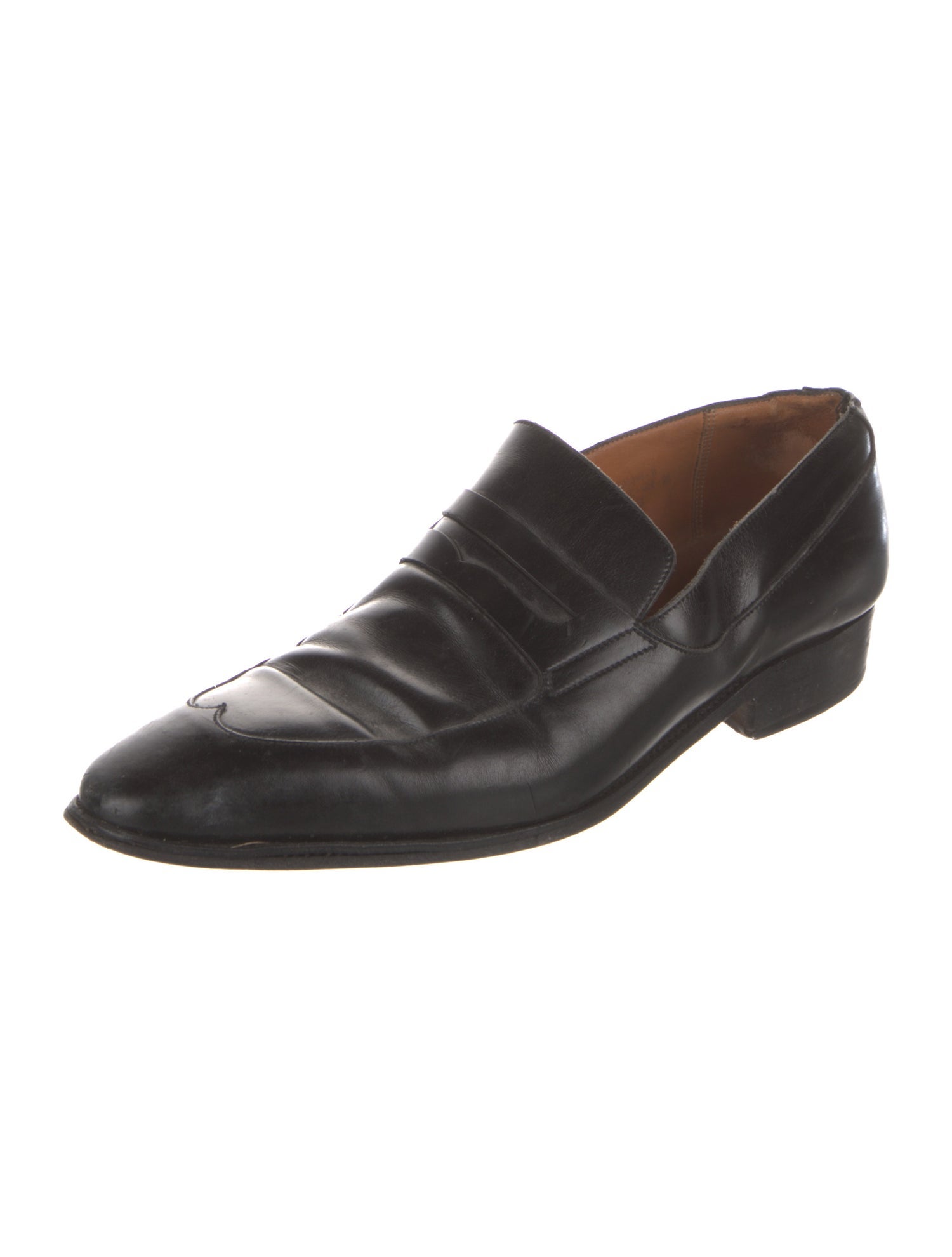 J.M. Weston Leather Dress Loafers