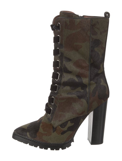Jennifer Le Ponyhair Lace-Up Boots