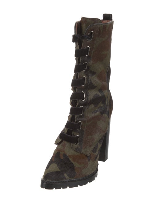 Jennifer Le Ponyhair Lace-Up Boots