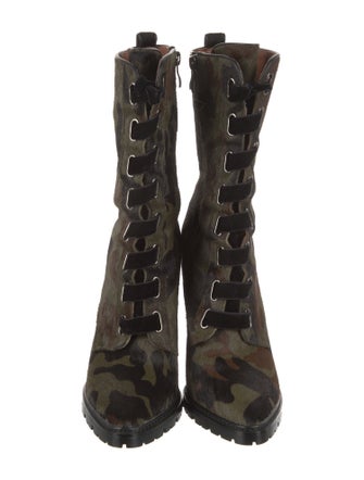 Jennifer Le Ponyhair Lace-Up Boots