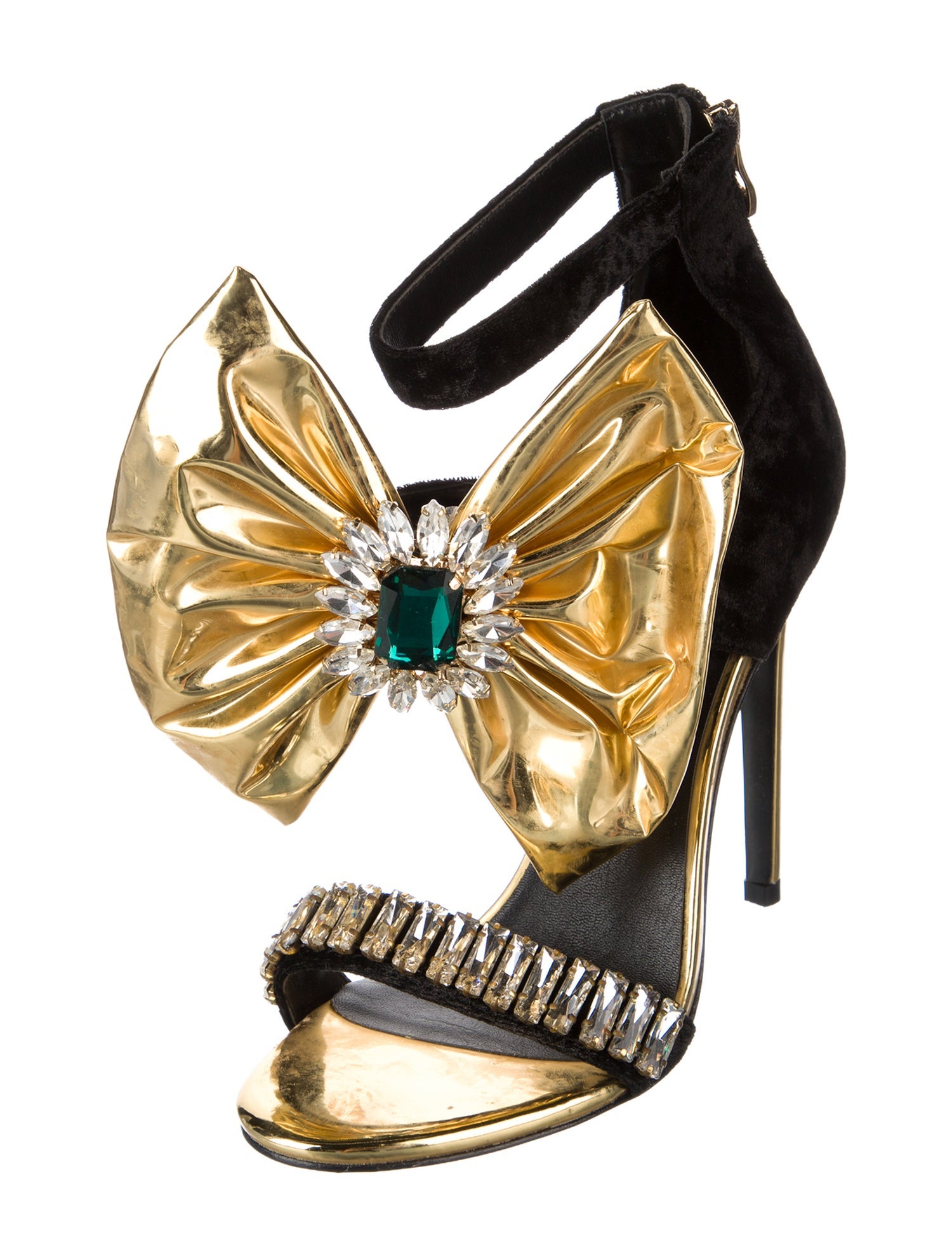 Jennifer Le Velvet Animal Print Sandals