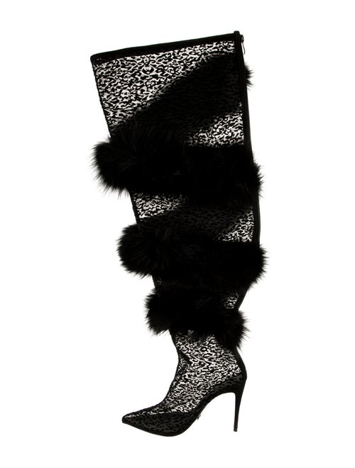 Jennifer Le Mesh Animal Print Boots