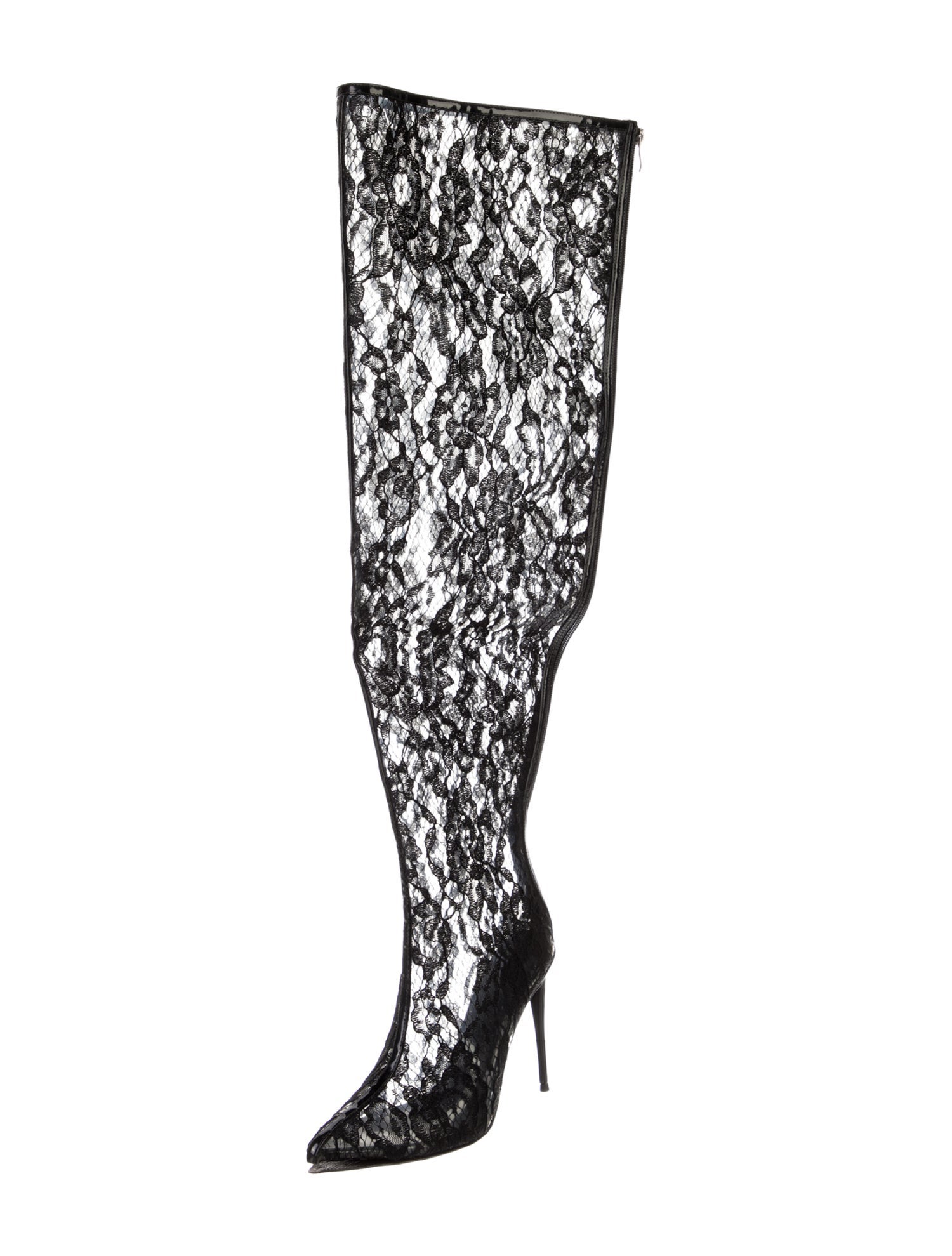 Jennifer Le PVC Lace Pattern Boots