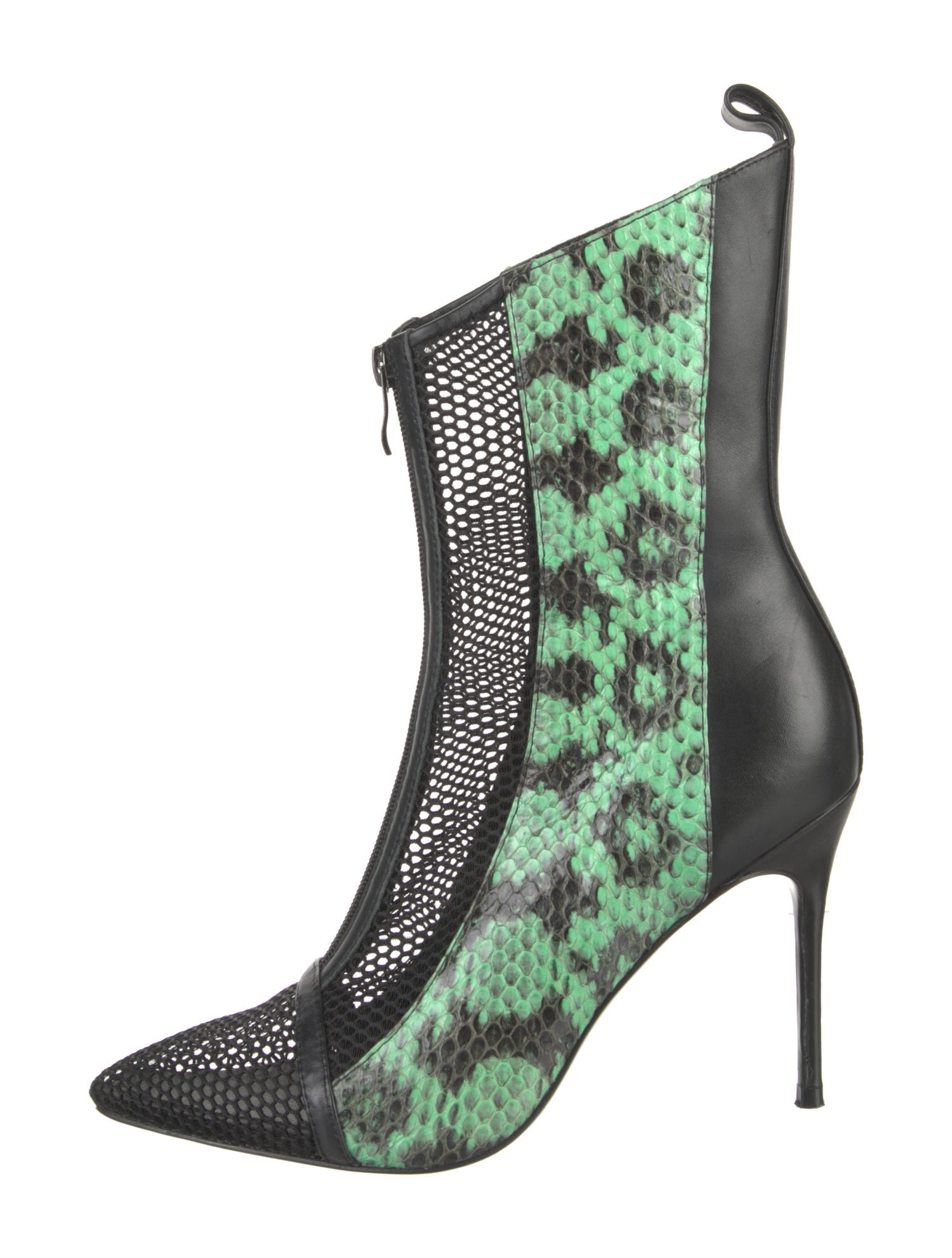 Jennifer Le Leather Animal Print Boots