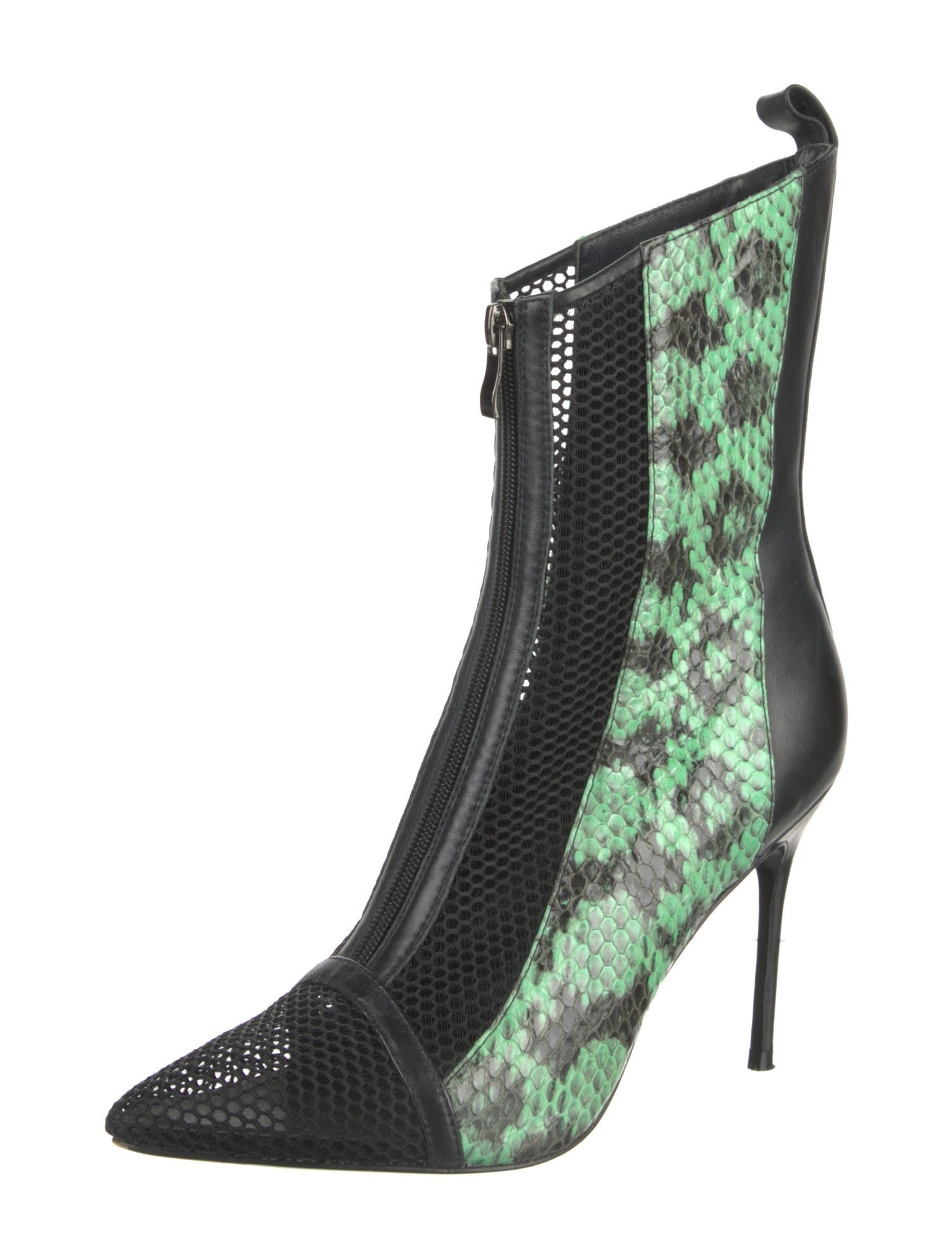 Jennifer Le Leather Animal Print Boots