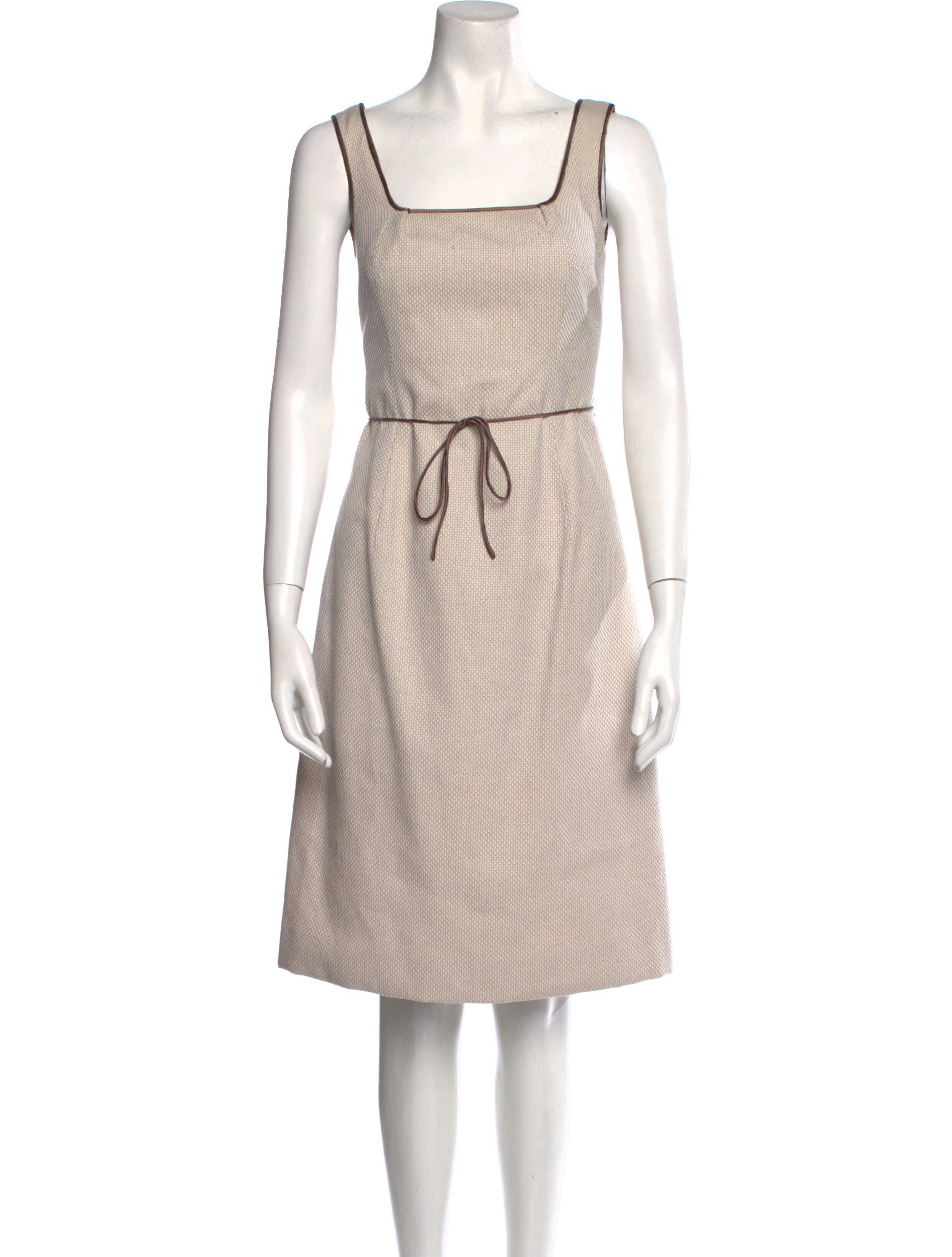 Joanna Mastroianni Square Neckline Knee-Length Dress