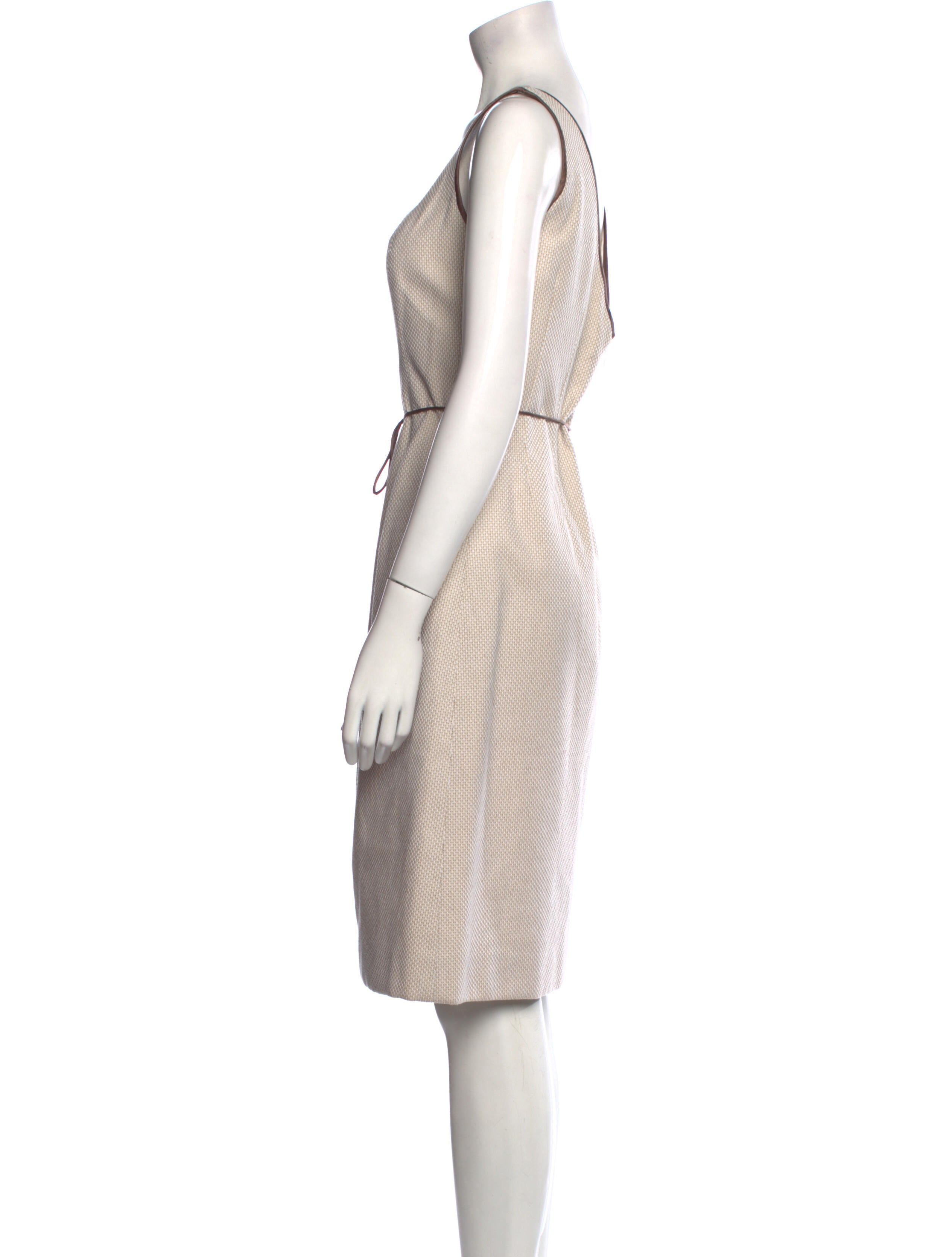 Joanna Mastroianni Square Neckline Knee-Length Dress