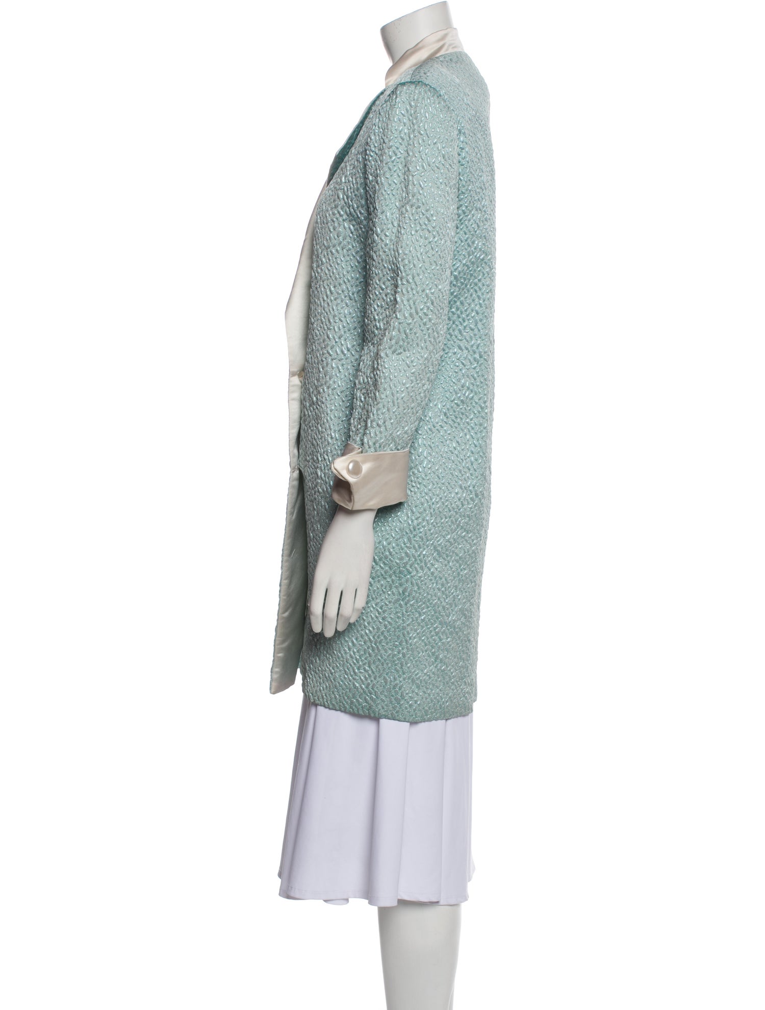 Joanna Mastroianni Silk Colorblock Pattern Jacket