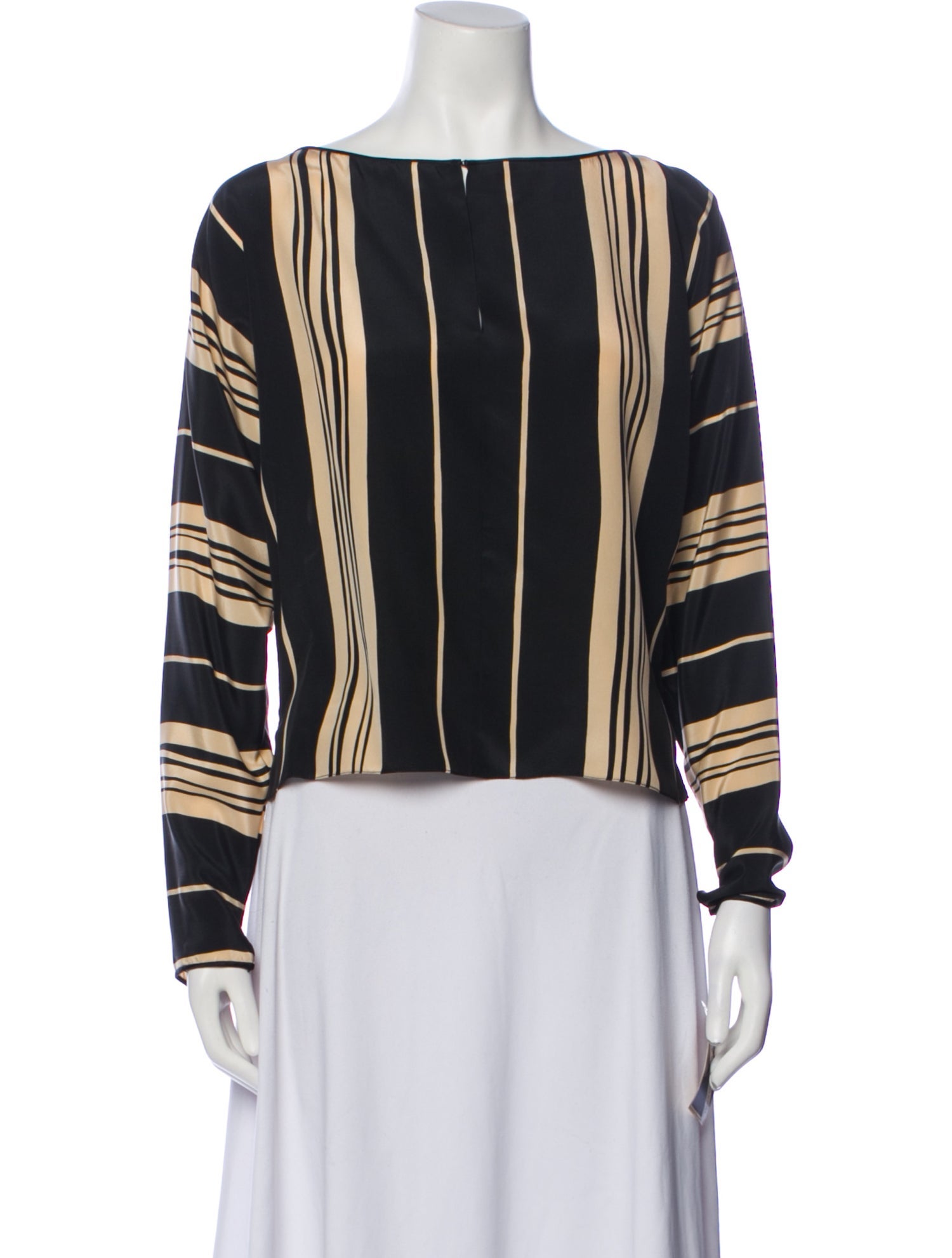Joanna Mastroianni Silk Striped Top