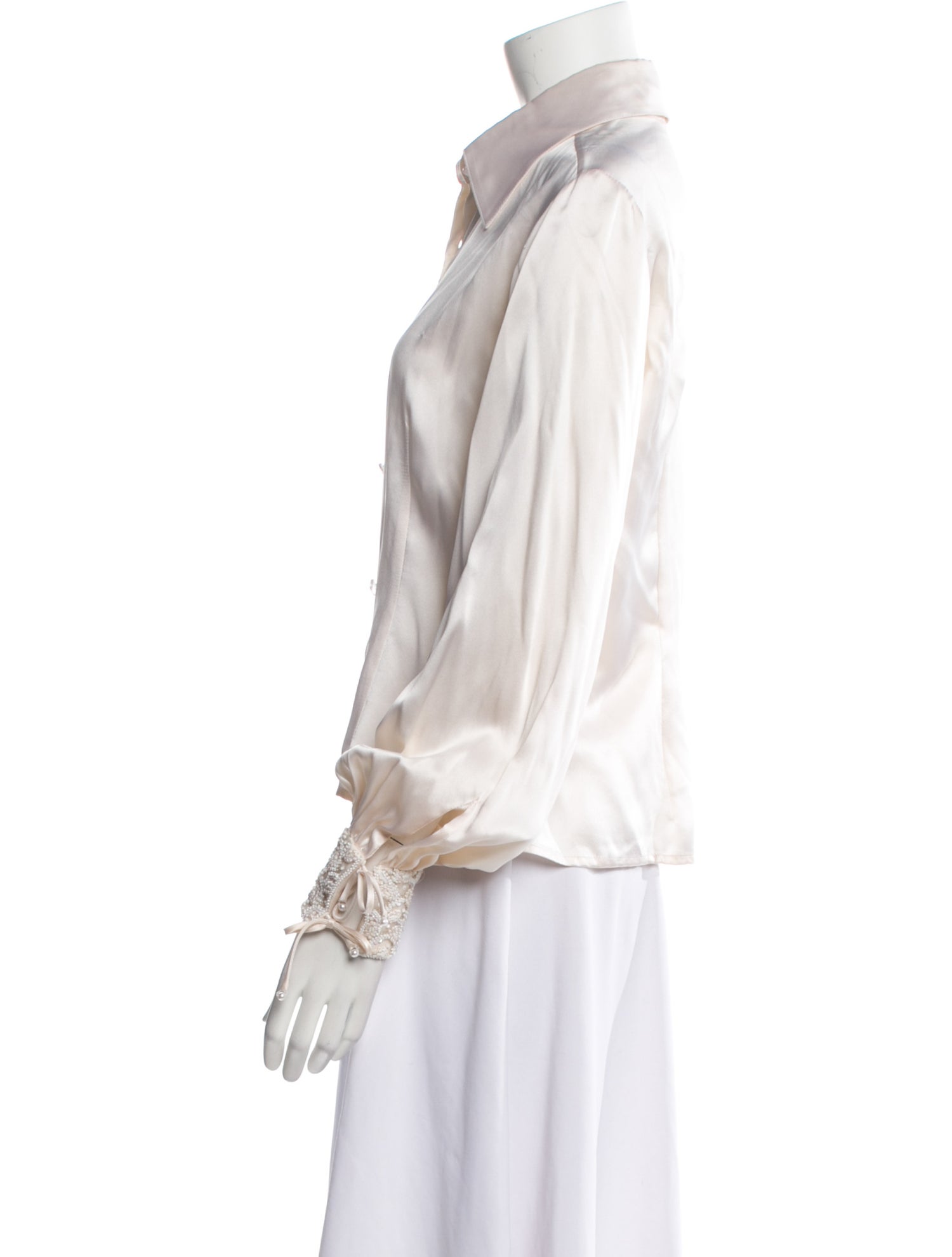 Joanna Mastroianni Long Sleeve Button-Up Top