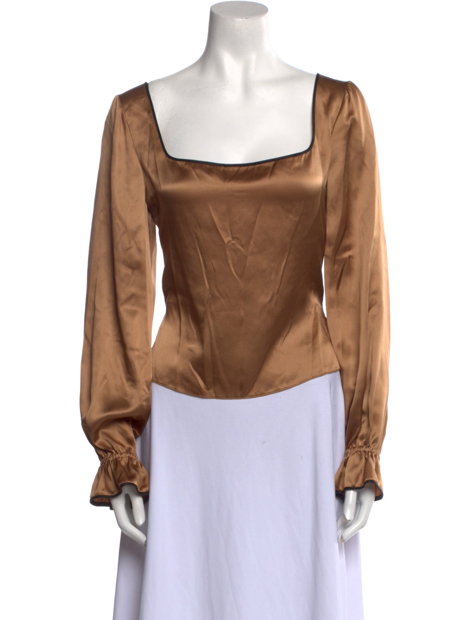 Joanna Mastroianni Silk Square Neckline Blouse w/ Tags