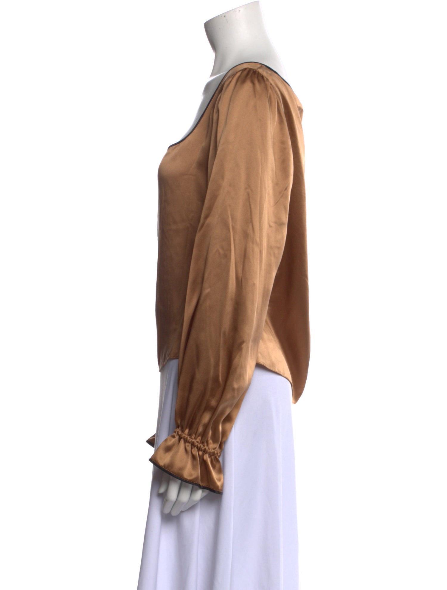 Joanna Mastroianni Silk Square Neckline Blouse w/ Tags