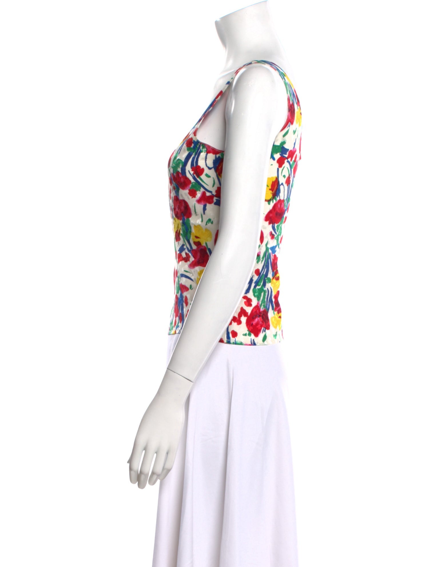 Joanna Mastroianni Silk Floral Print Top