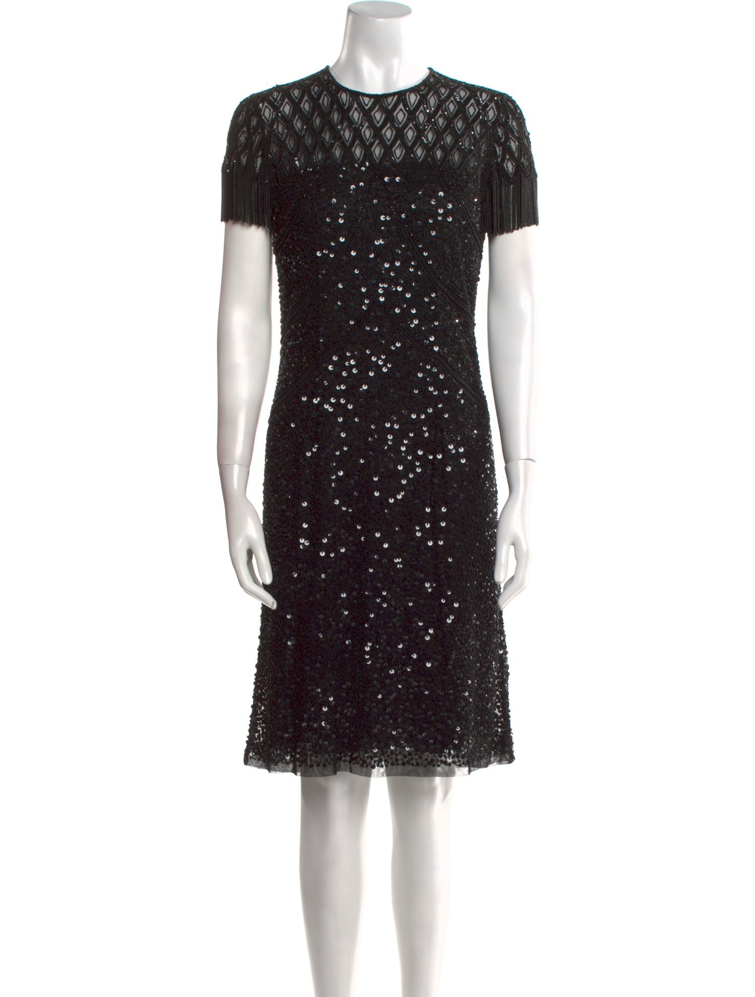 Joanna Mastroianni Crew Neck Knee-Length Dress