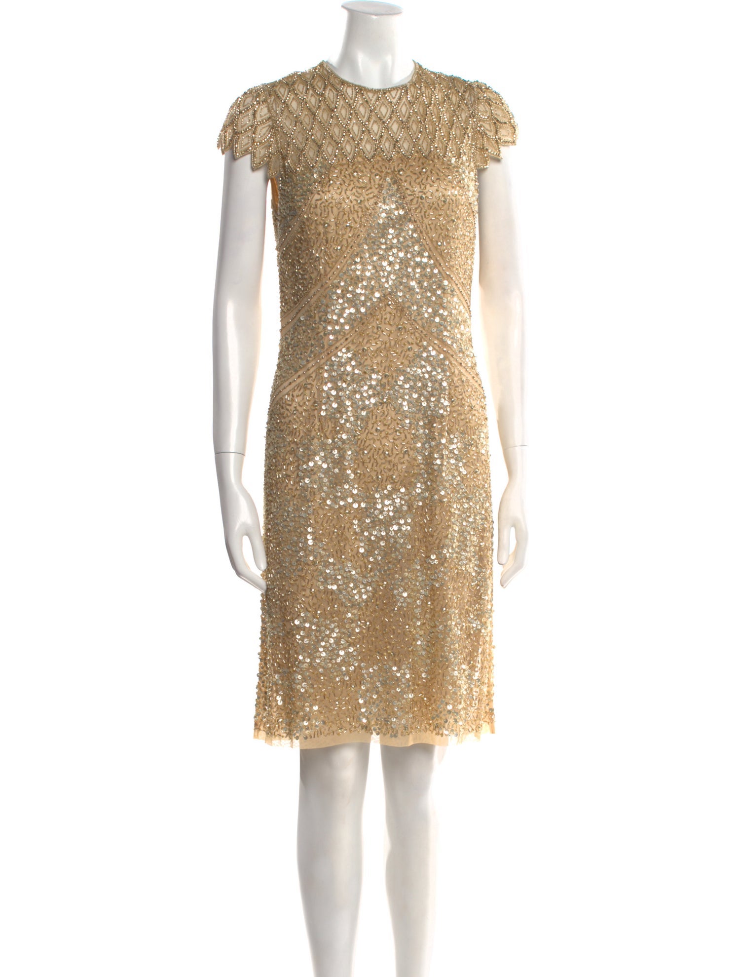 Joanna Mastroianni Crew Neck Knee-Length Dress