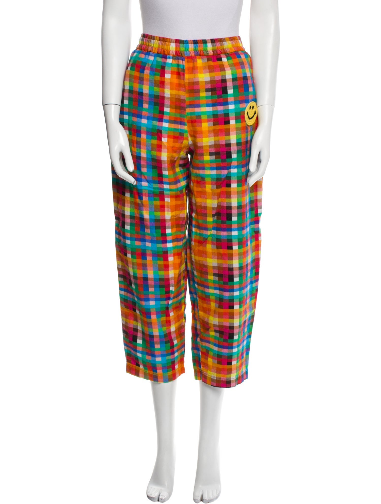 Joshua Sanders x Smiley Plaid Print Straight Leg Pants