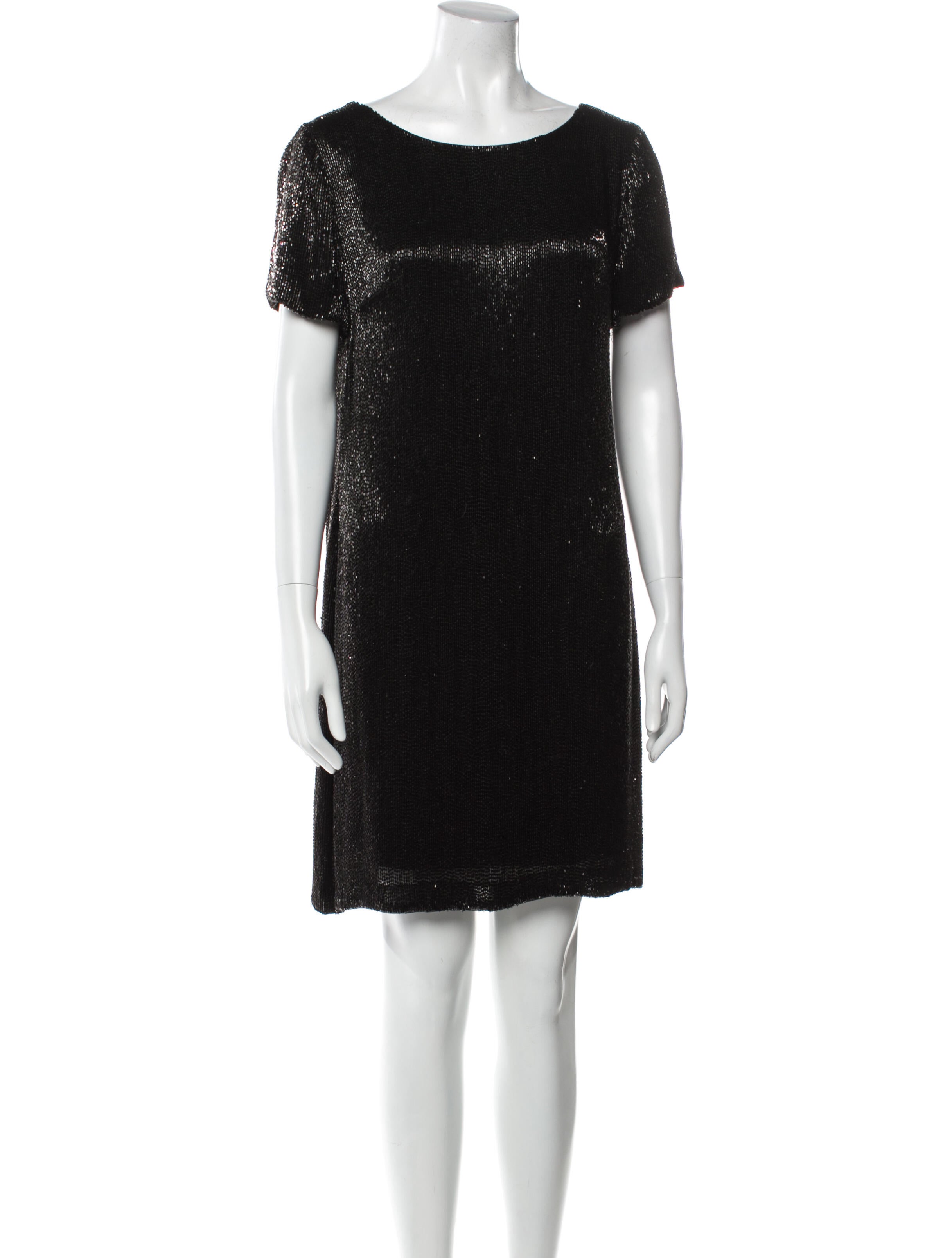 Johanna Johnson Bateau Neckline Mini Dress