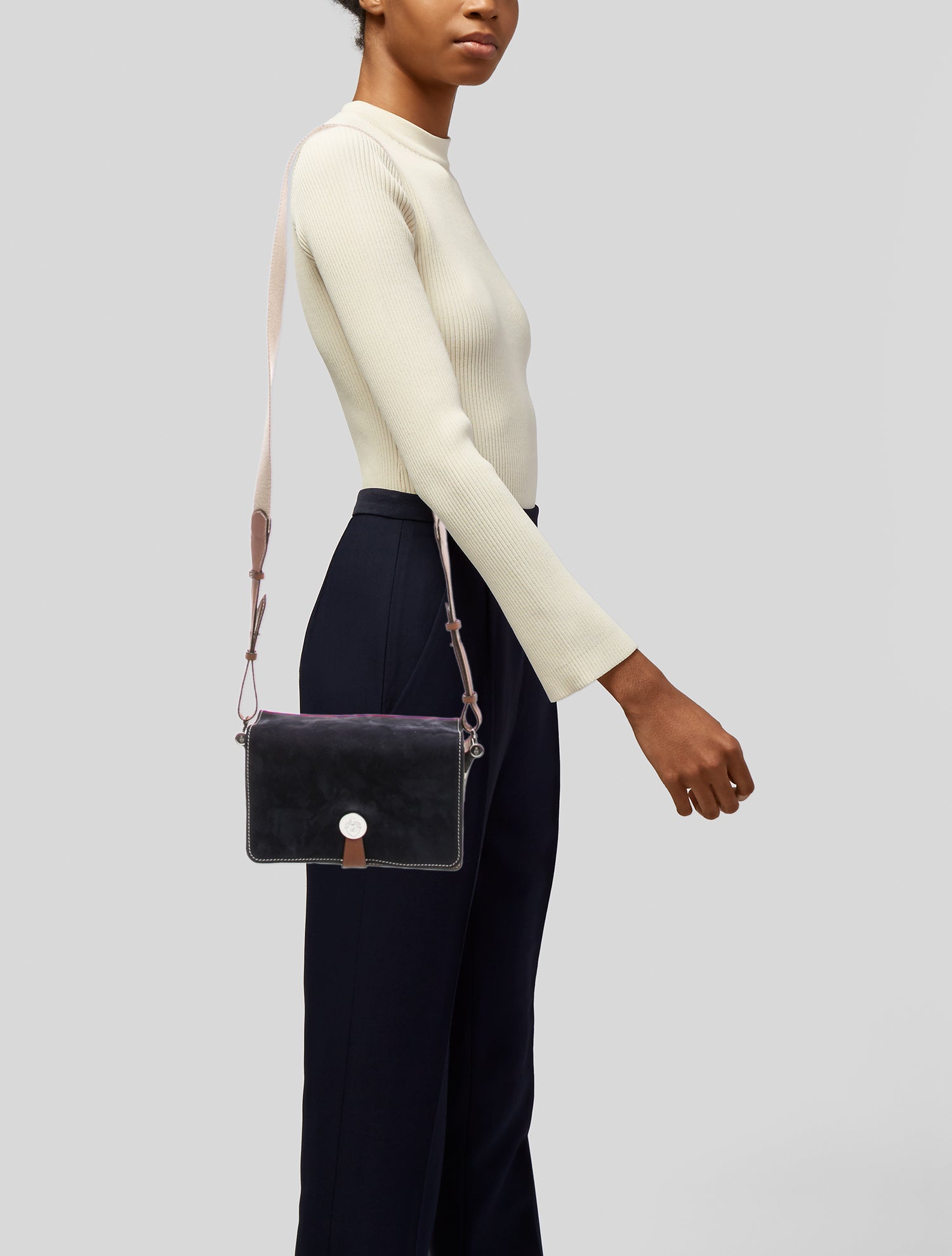 Joseph Duclos Suede Crossbody Bag