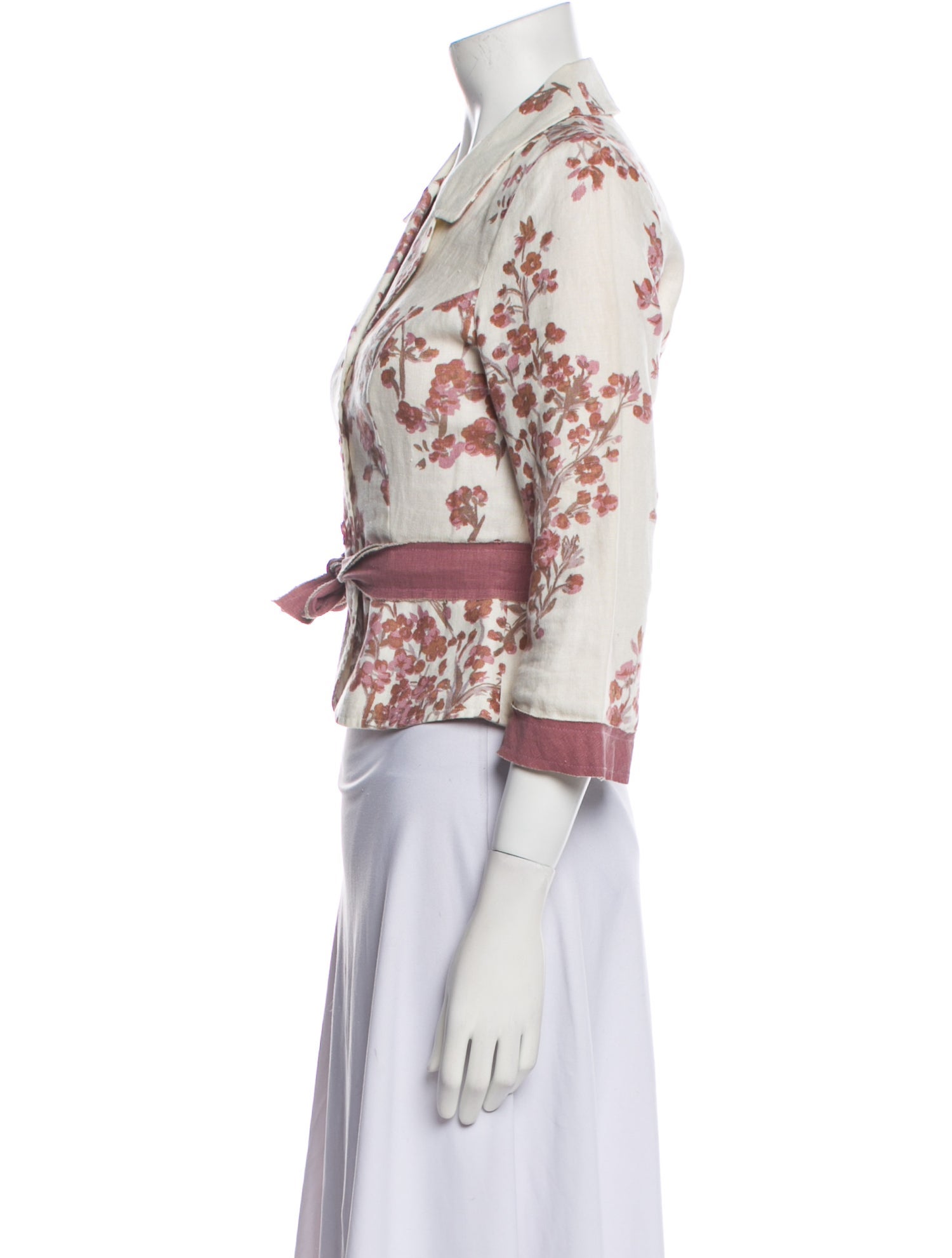 John Carlisle Linen Floral Print Jacket