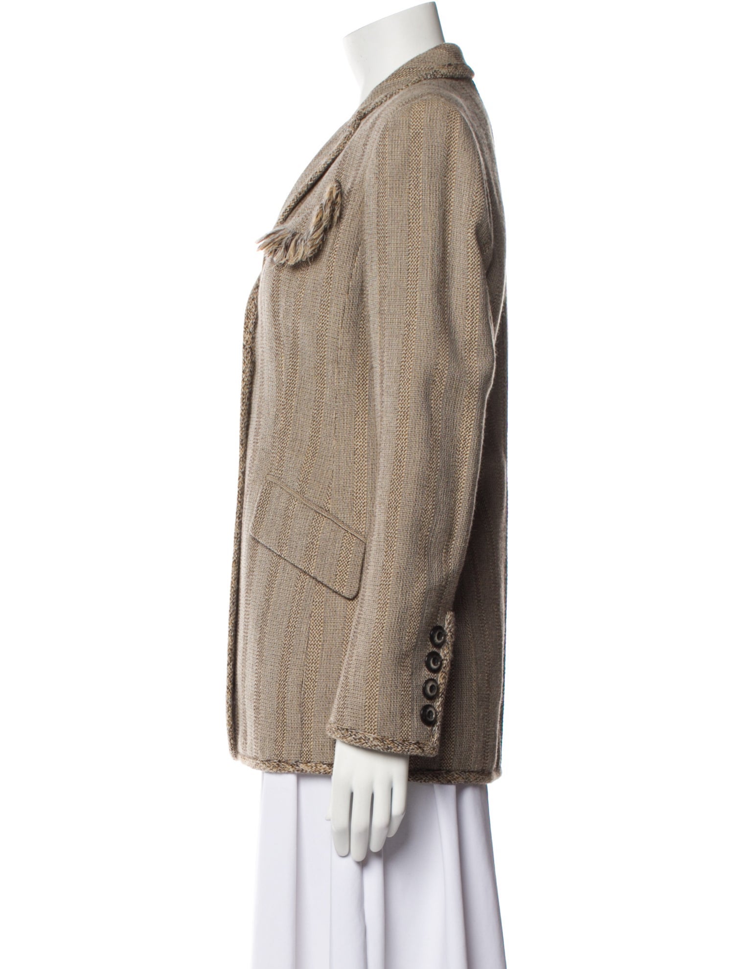John Carlisle Wool Striped Blazer