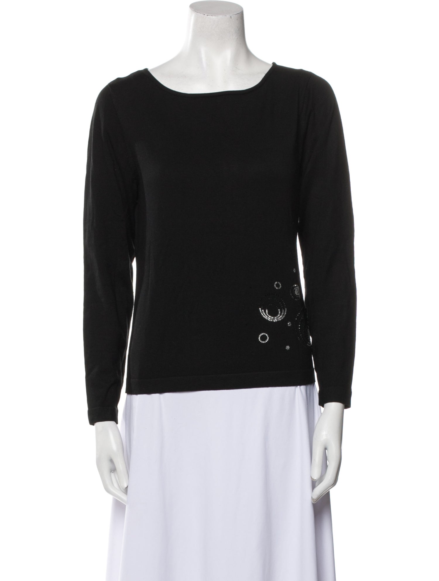 John Carlisle Silk Bateau Neckline Sweatshirt