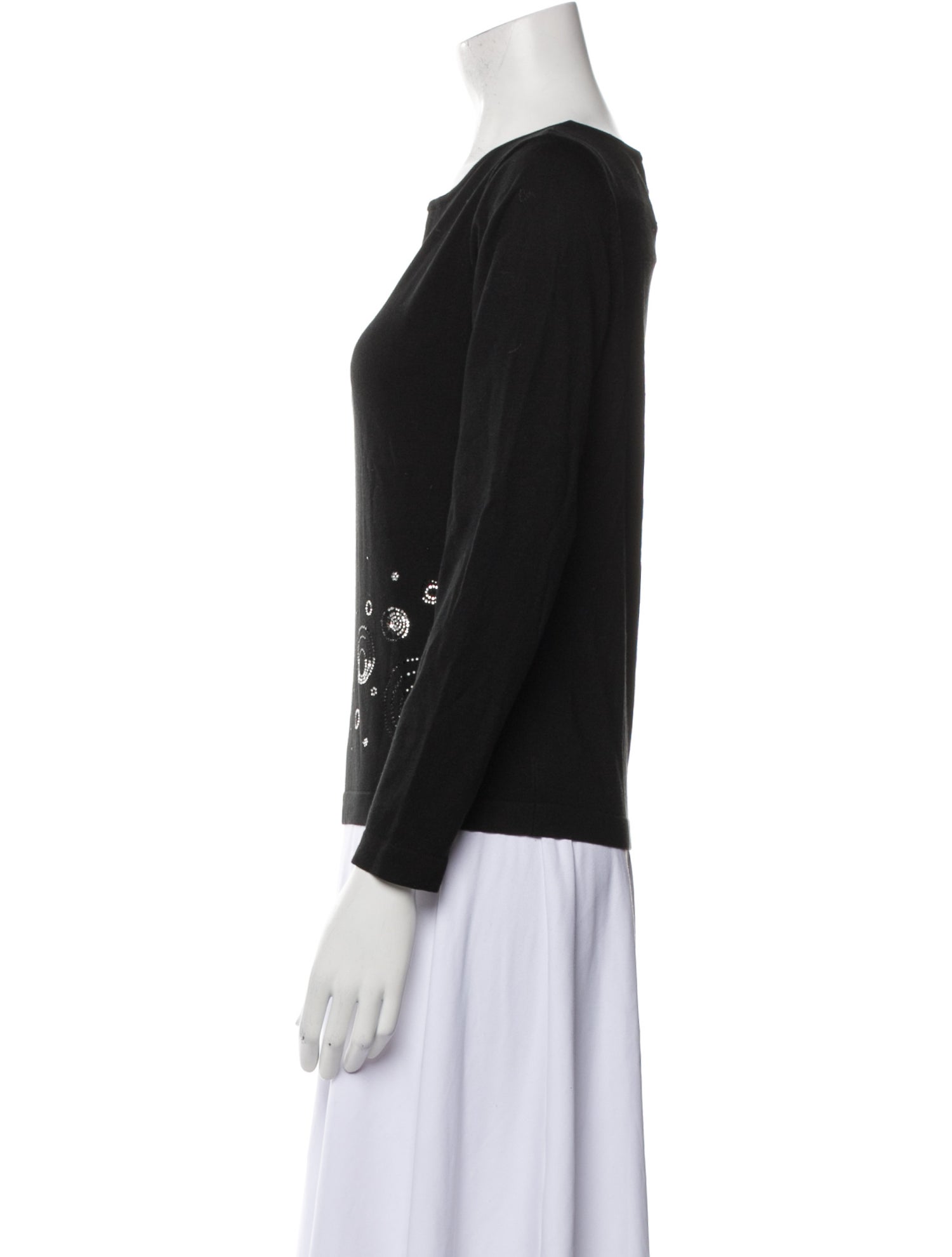 John Carlisle Silk Bateau Neckline Sweatshirt