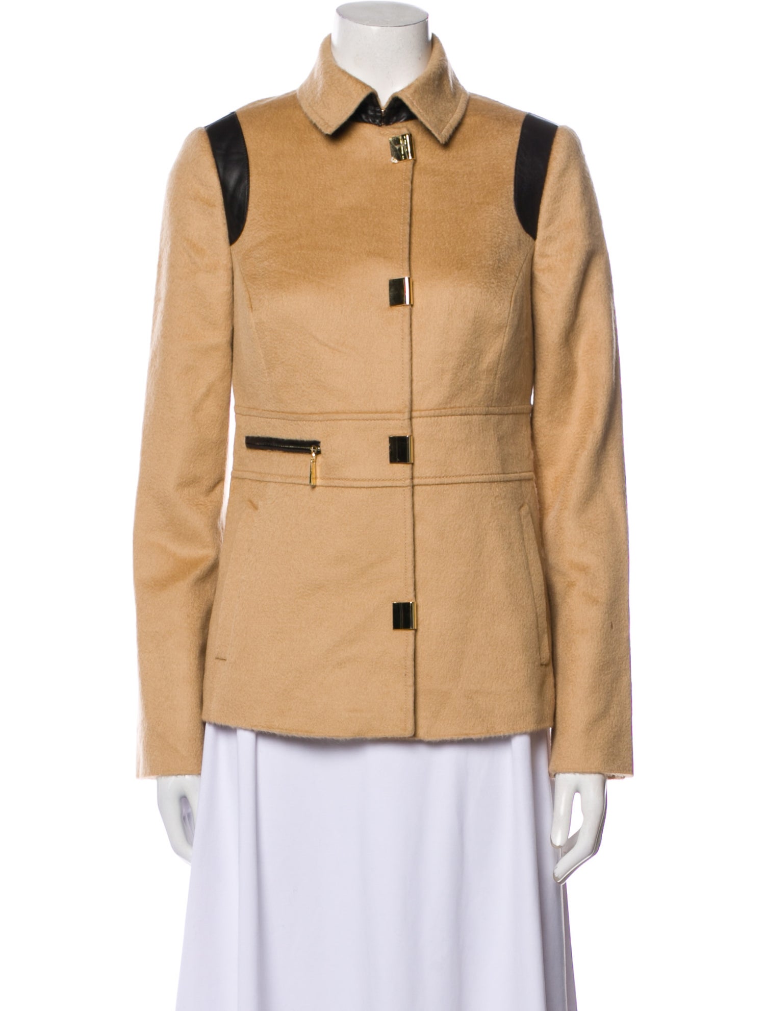 John Carlisle Alpaca Colorblock Pattern Utility Jacket