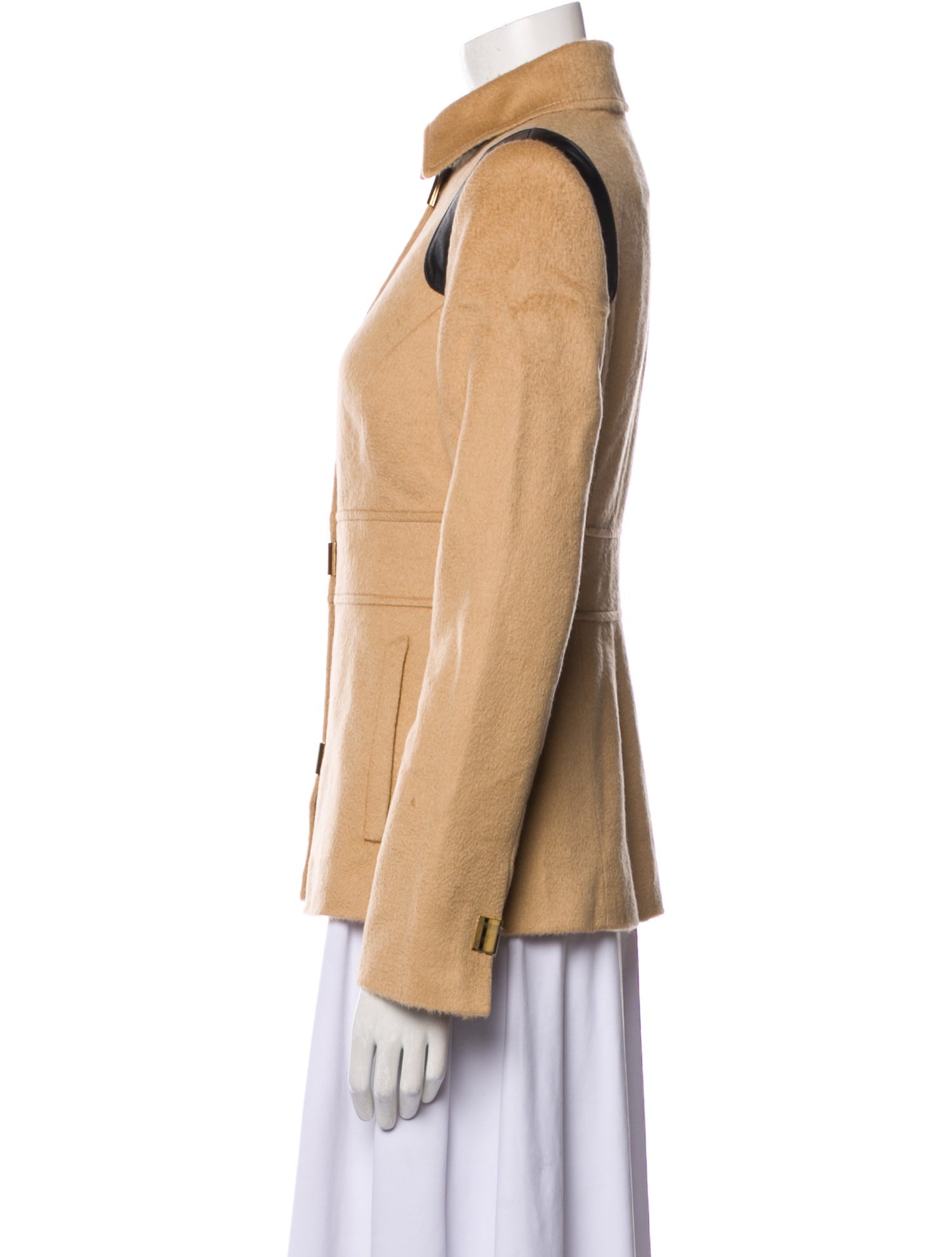 John Carlisle Alpaca Colorblock Pattern Utility Jacket