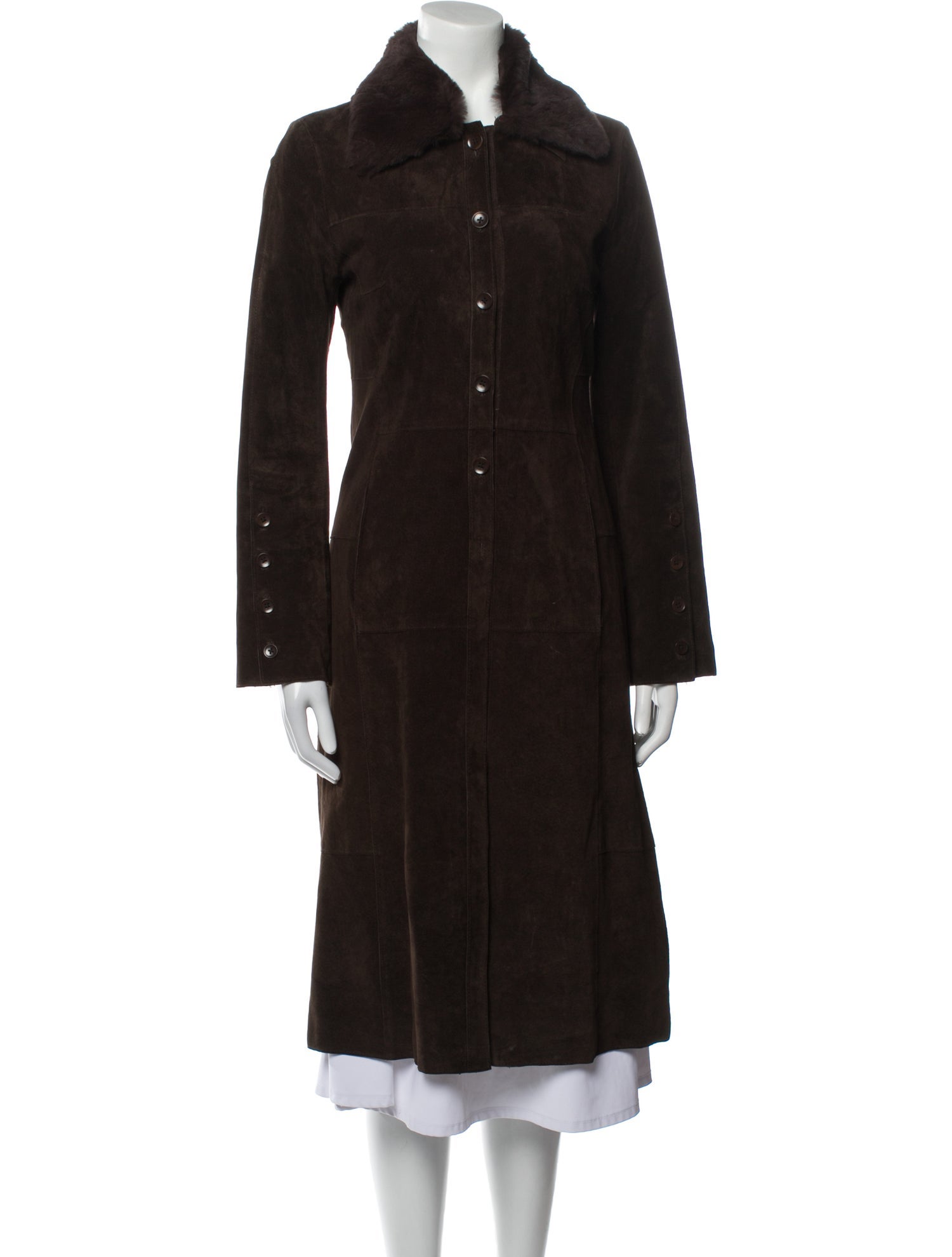 John Carlisle Leather Faux Fur Coat