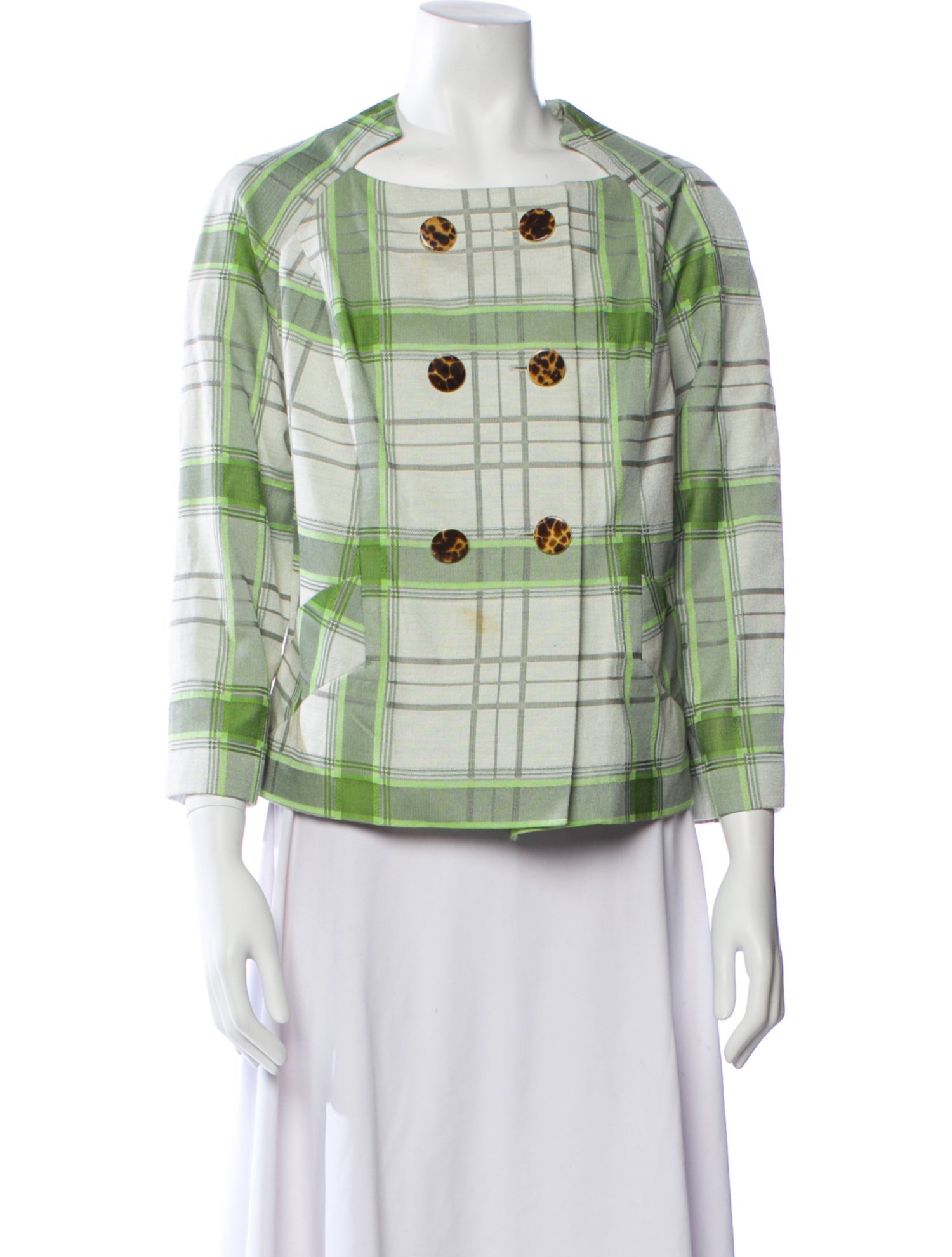 John Carlisle Plaid Print Jacket