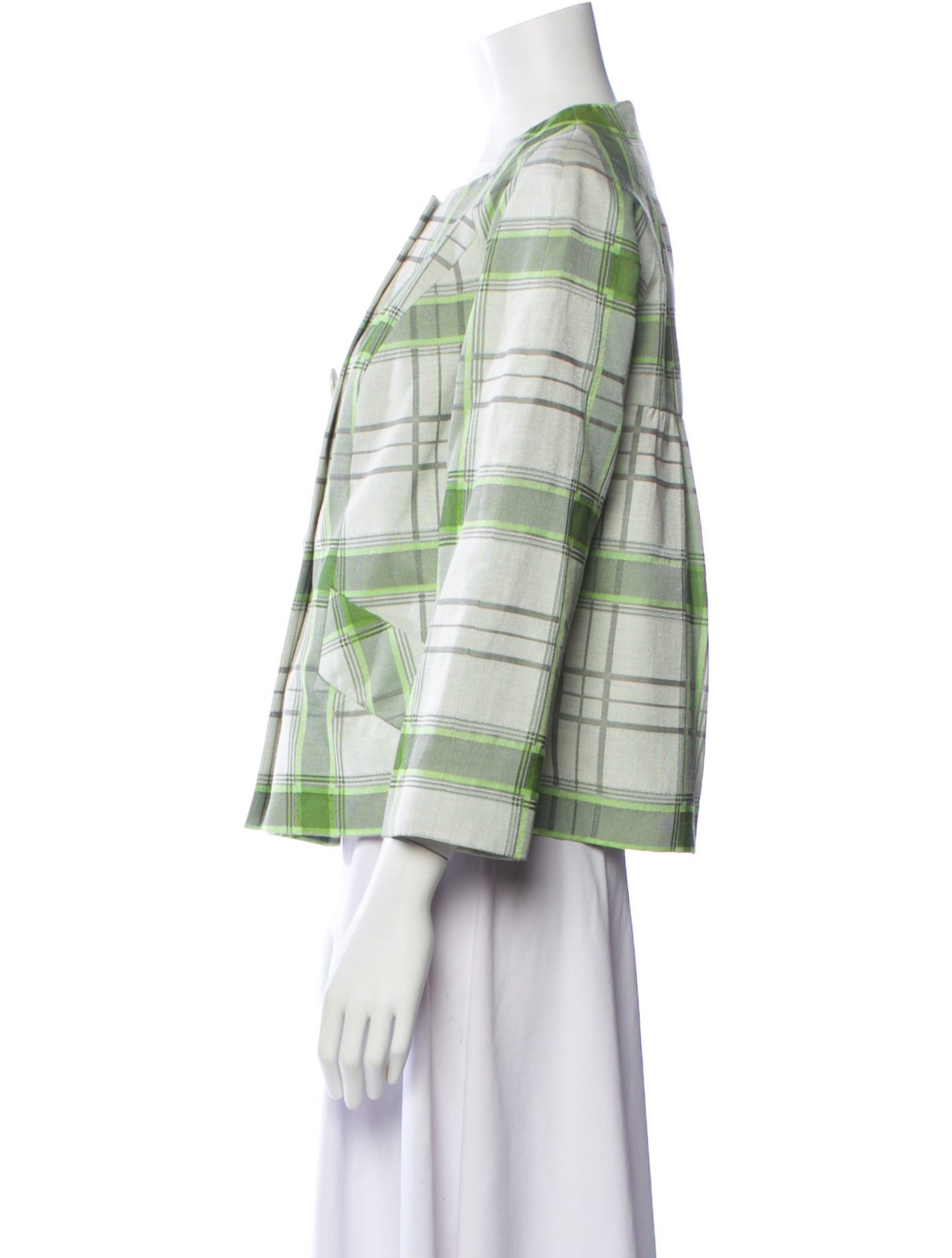 John Carlisle Plaid Print Jacket